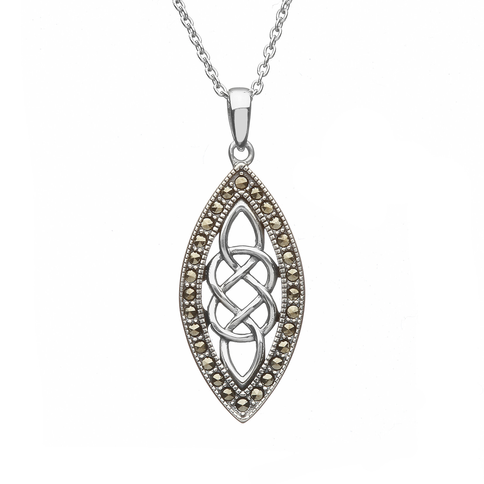 Anu Necklace: SS Marcasite Celtic