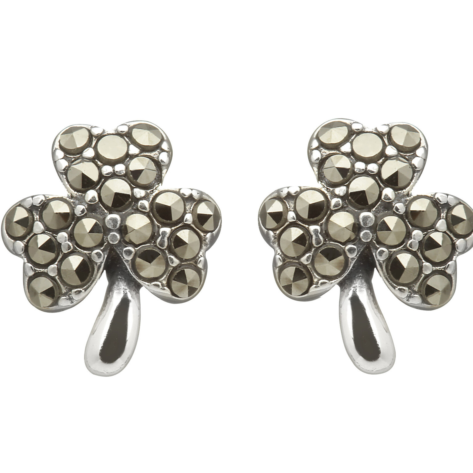 Anu Earrings: SS Marcasite Sham Stud