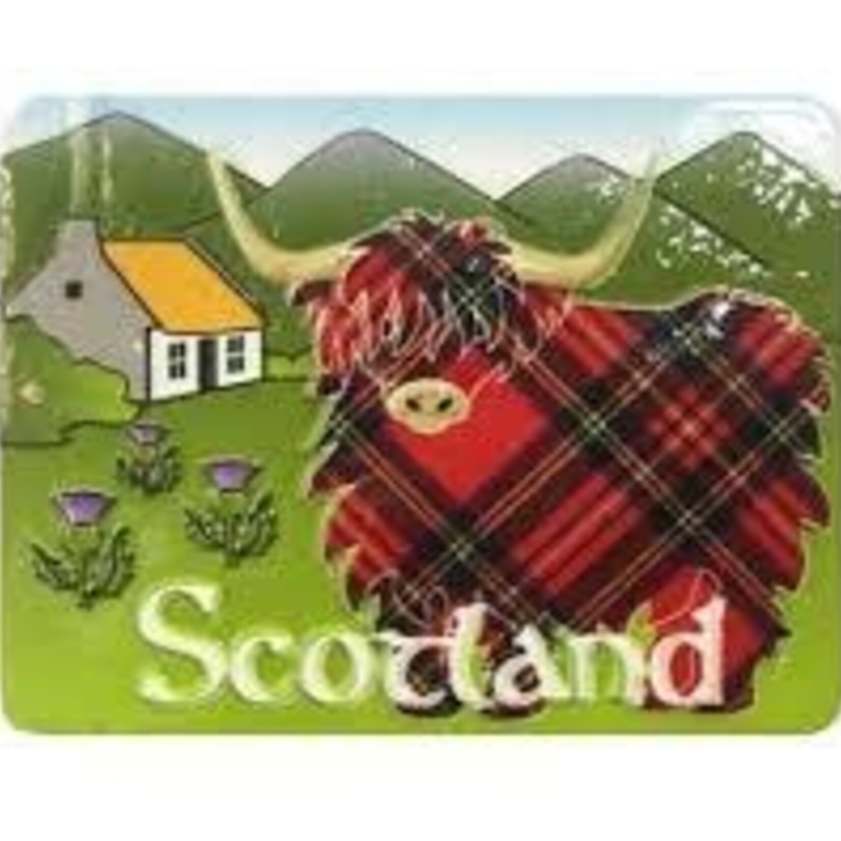 Royal Tara Magnet: Highland Cow Scene