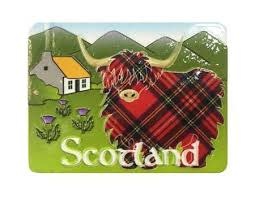 Royal Tara Magnet: Highland Cow Scene