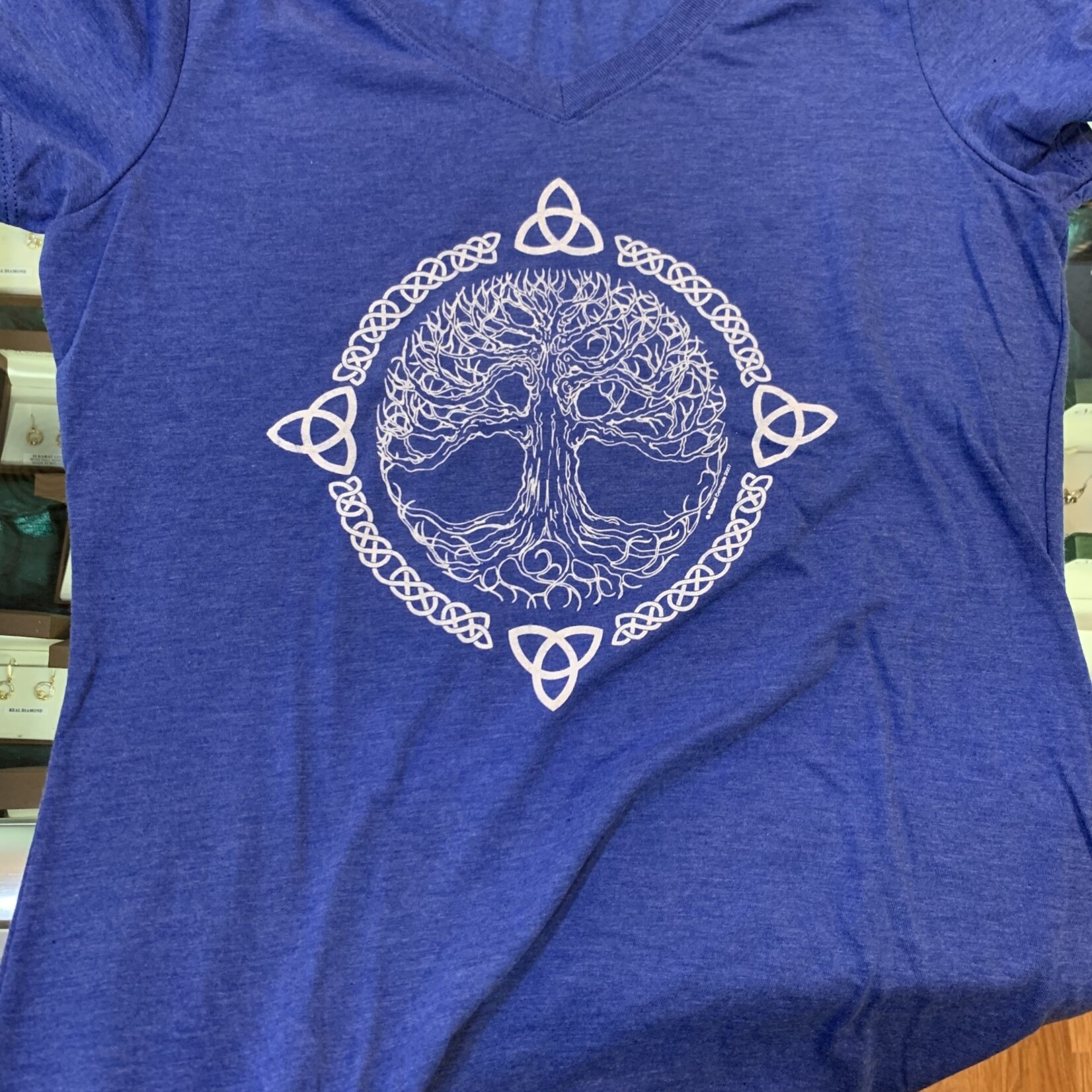 T Shirt: V Neck Royal Frost TOL