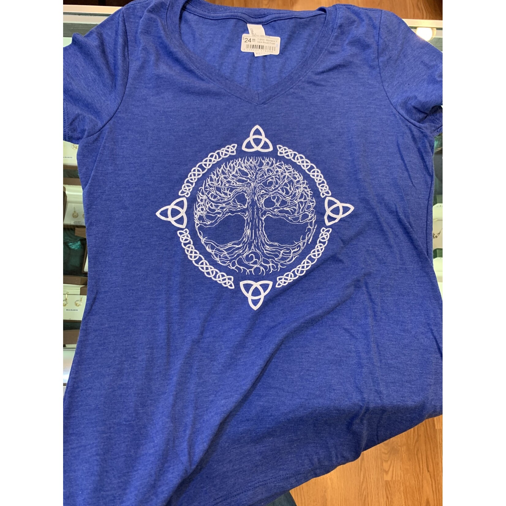 T Shirt: V Neck Royal Frost TOL