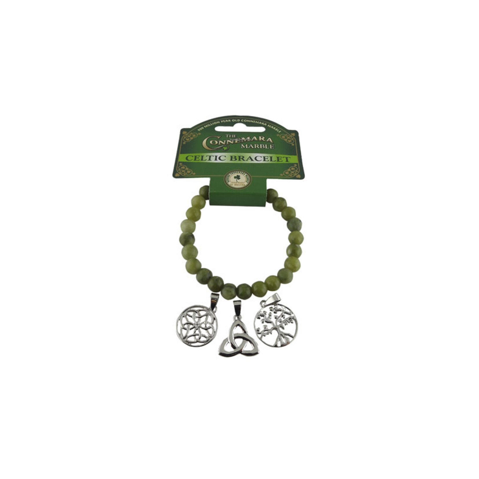 Connemara Marble Bracelet: Connemara Marble, Celtic Charms