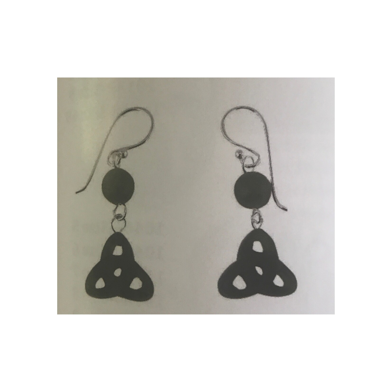 Earring: Connemara Marble, Trinity, SS