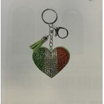 Keyring: Rhinestone Ireland Heart