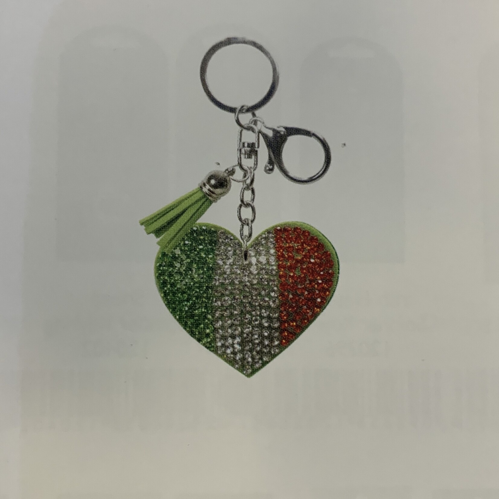 Keyring: Rhinestone Ireland Heart