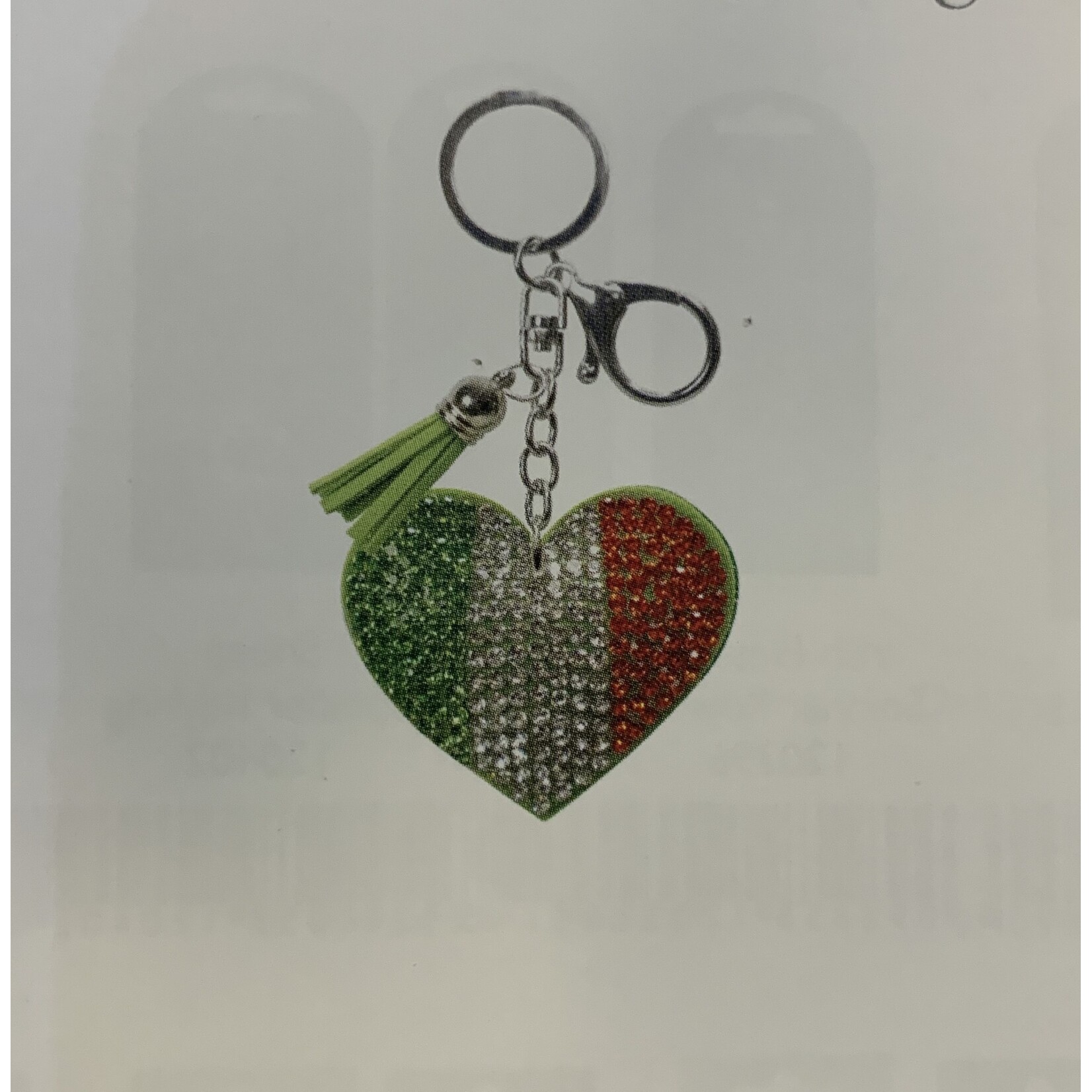 Keyring: Rhinestone Ireland Heart