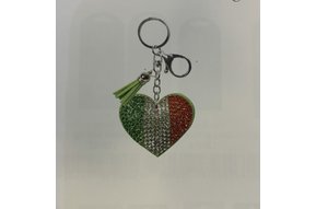 Keyring: Rhinestone Ireland Heart