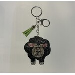 Keyring: Rhinestone Black Sheep