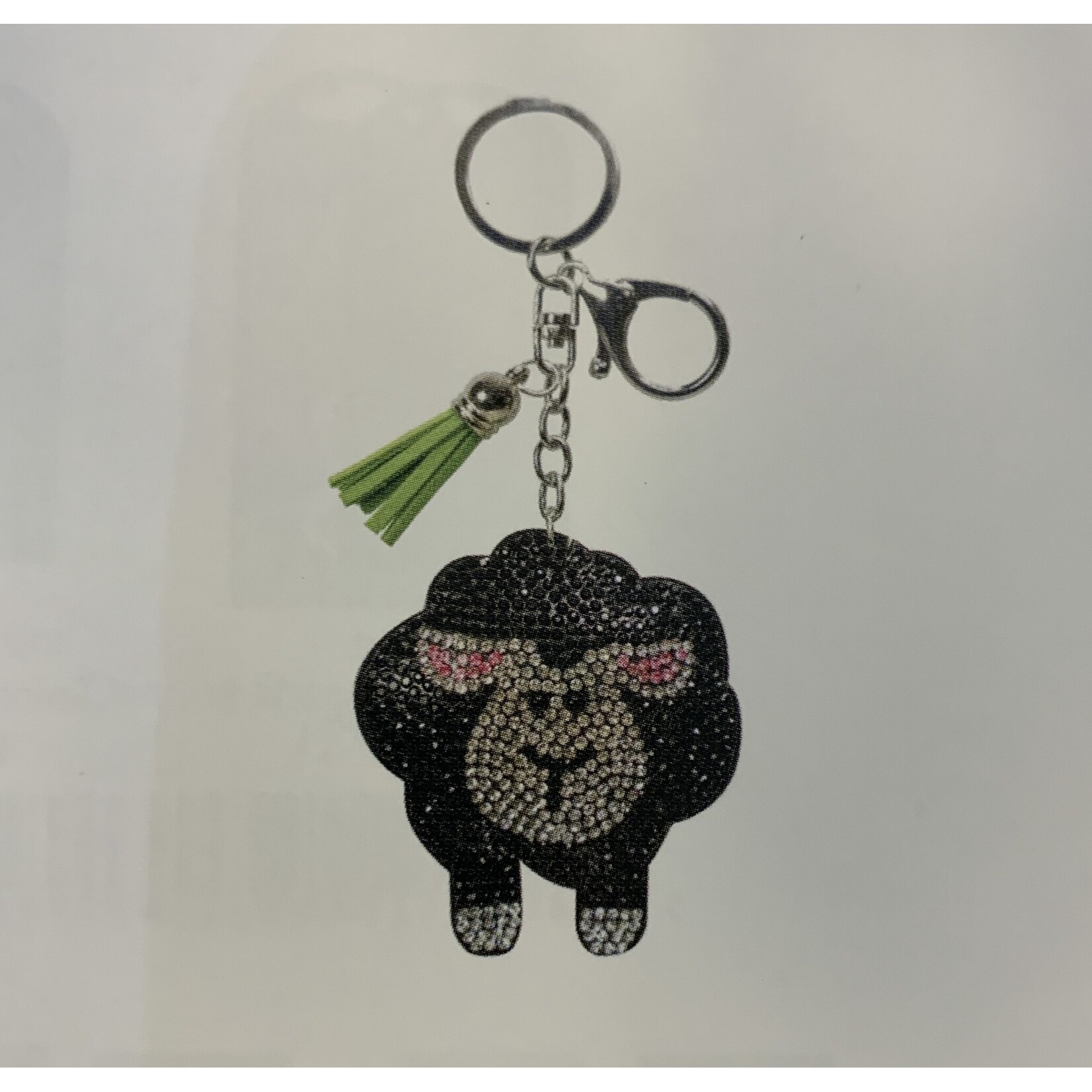 Keyring: Rhinestone Black Sheep