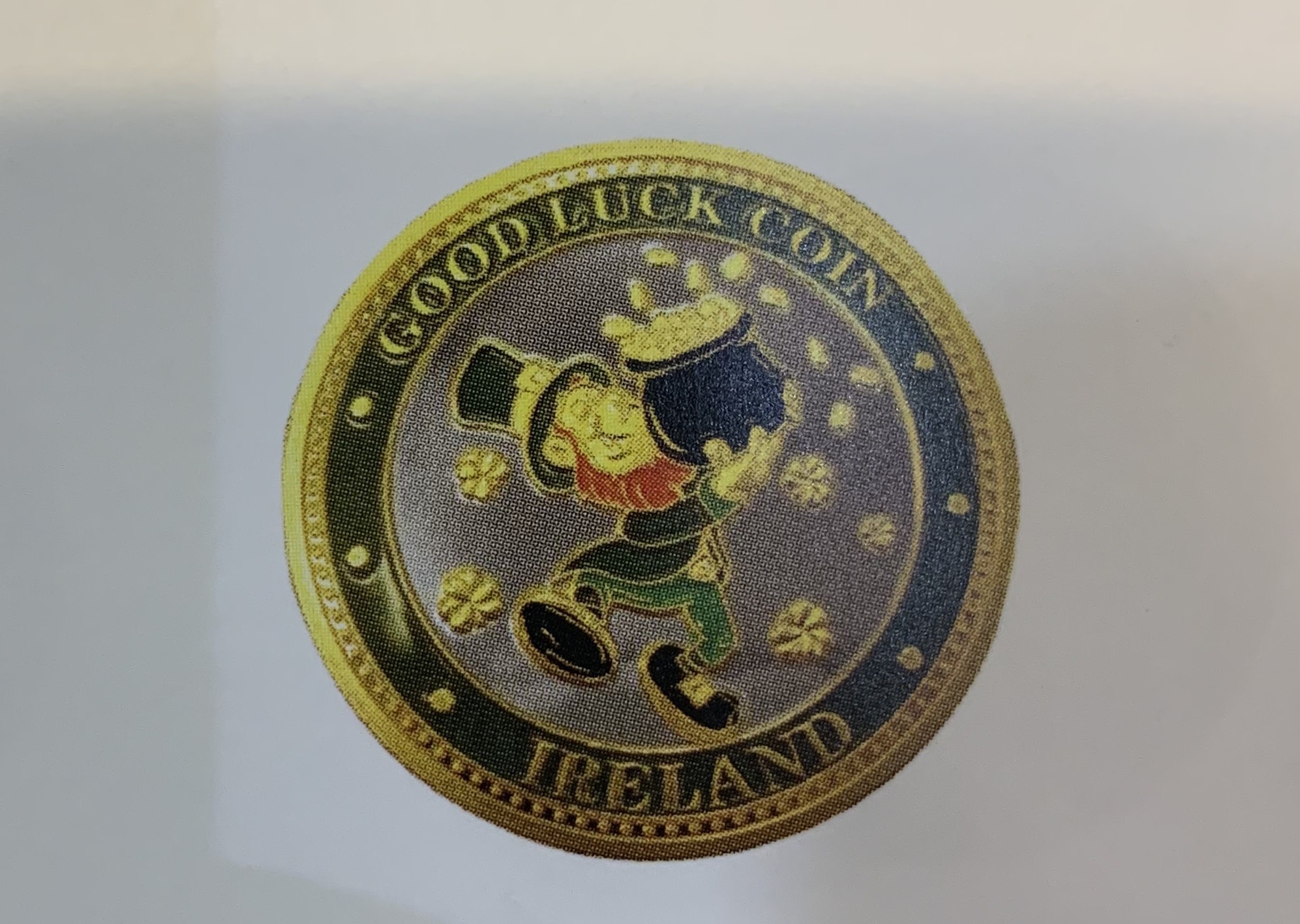 Charm: Collectors Coin Leprechaun Color