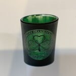 Shot Glass: Matte Black and Green Shamrock