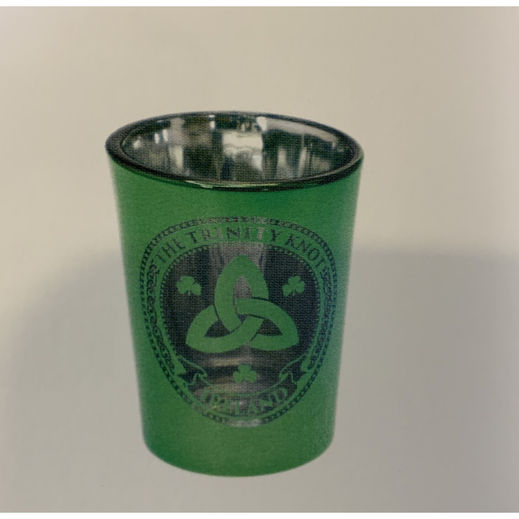Shot Glass: Green and Silver Trinity