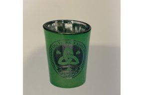 Shot Glass: Green and Silver Trinity