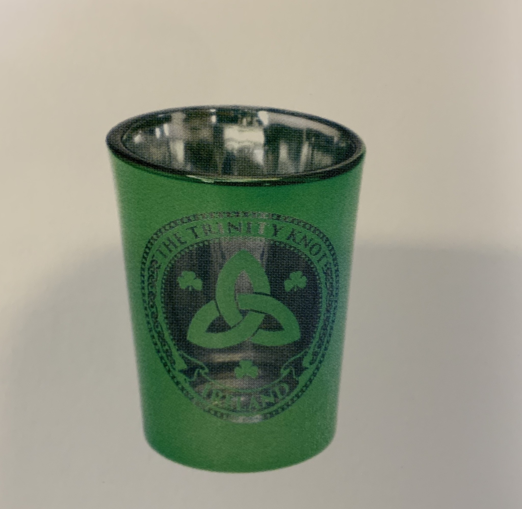 Shot Glass: Green and Silver Trinity