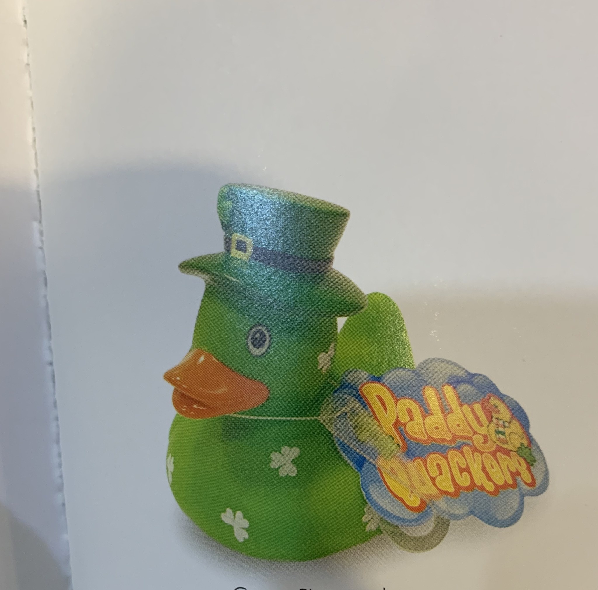 Toy: Rubber Duck, Green Shamrock