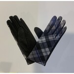 Gloves: Ladies Tartan Grey/Black/Cream - S