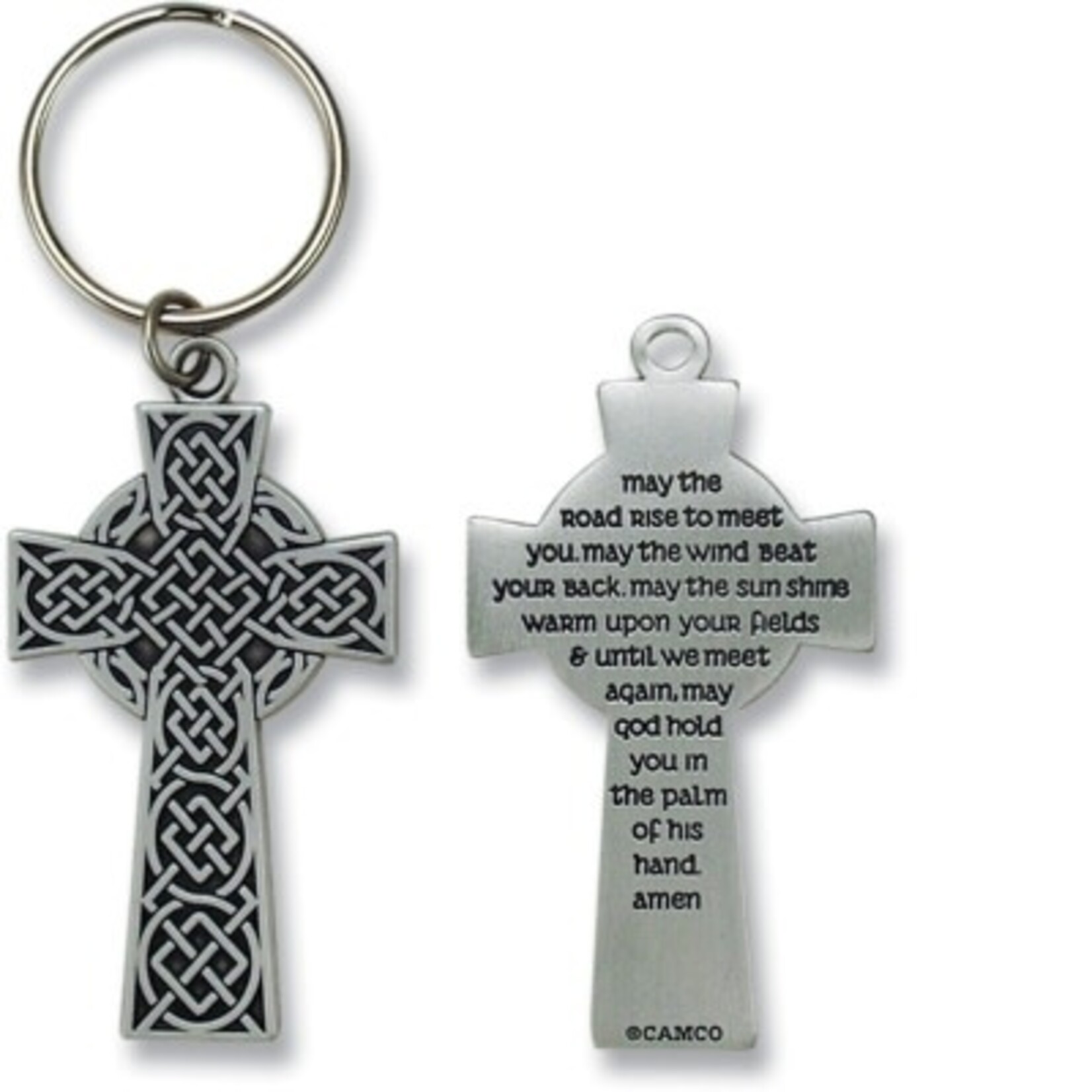 Keyring: Pewter Celtic Cross Irish Blessing