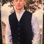 Vest: Blue Check Wool Blend