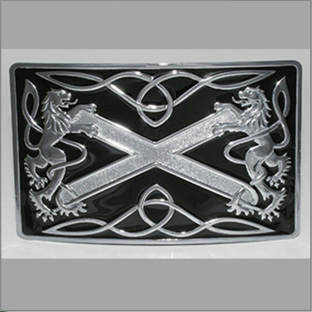 Glen Esk Buckle: Highland Saltire, Black