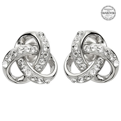 Shanore Earring: SS Crystal Stud Knot
