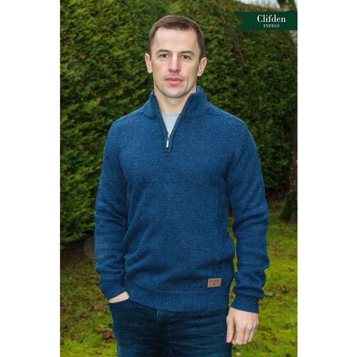 Sweater: Indigo Marl Wool Blend