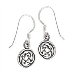 Earrings: SS Circle Knot Drop