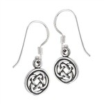 Earrings: SS Circle Knot Drop