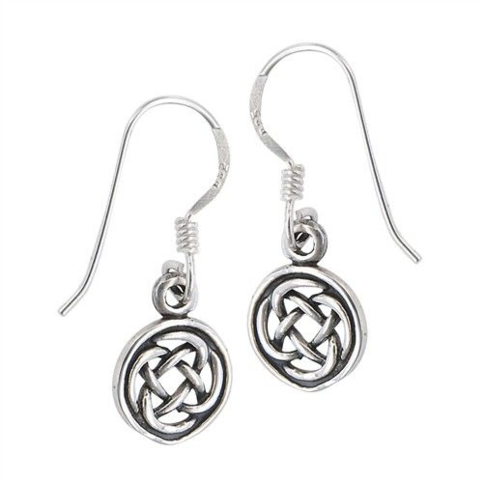 Earrings: SS Circle Knot Drop