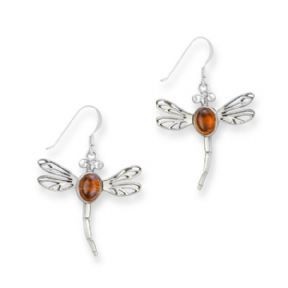 H & Y Earrings: SS Amber Dragonfly