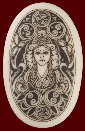 Necklace: Ceramic Brigantia (oval)