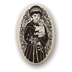 Necklace: Ceramic St. Anthony