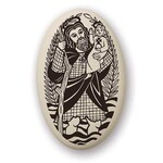 Necklace: Ceramic St. Christopher