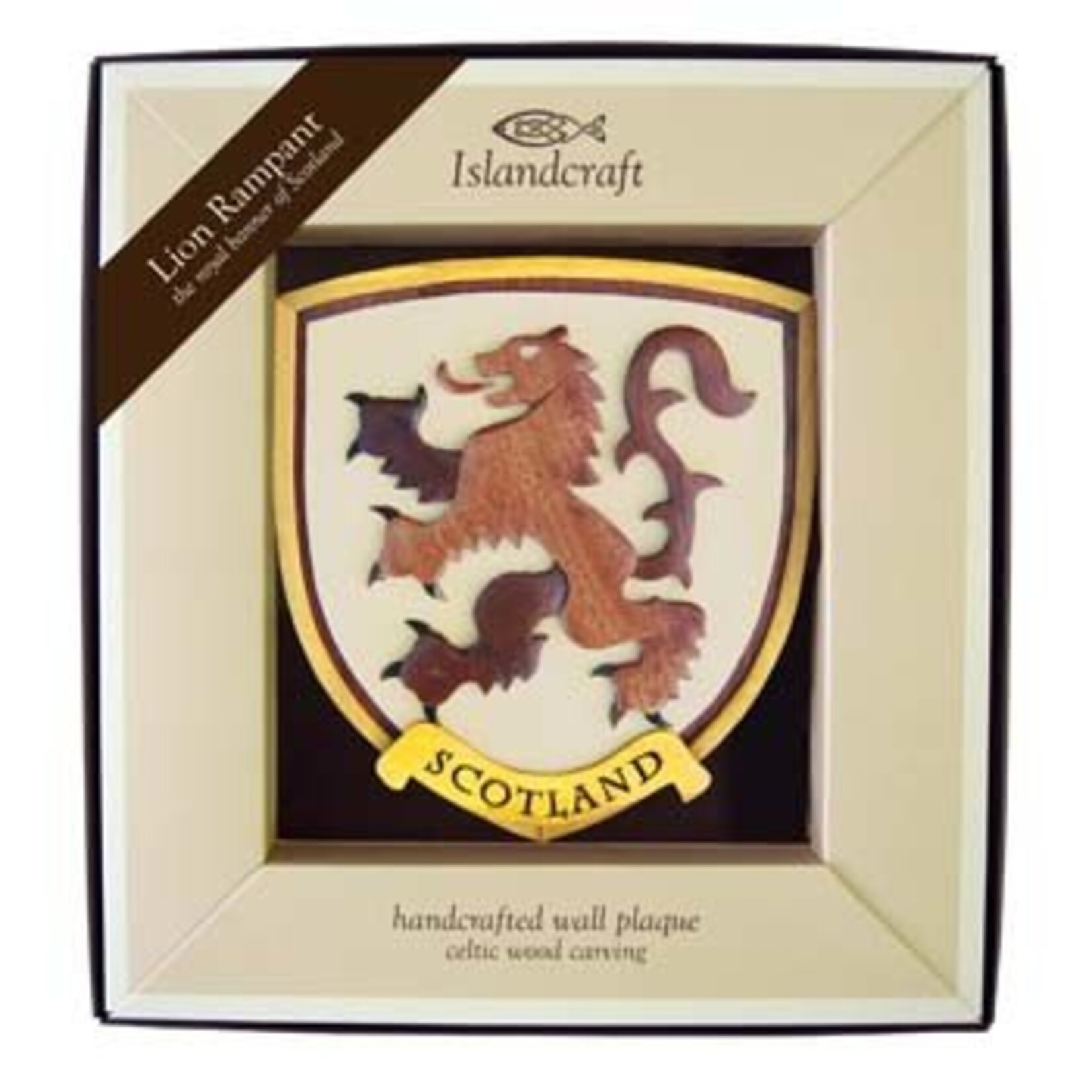 Clara Plaque: Wood Rampant Lion