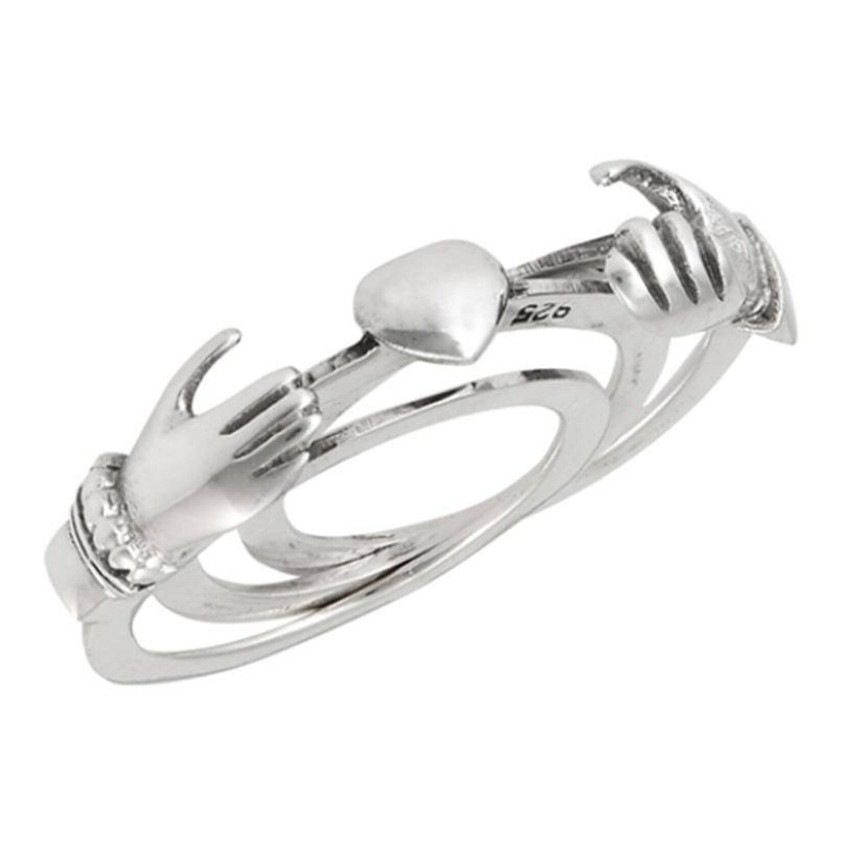 Ring: Hands 'n' Heart, Gimmel, Tri-ring, SS