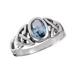 Ring: Blue Topaz, Oval, Trinity, SS