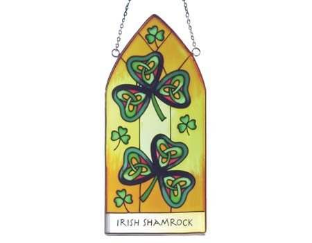 Clara Stained Glass: Irish Shamrock Gothic