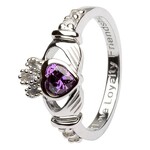 Shanore Ring: SS Clad Feb Amethyst