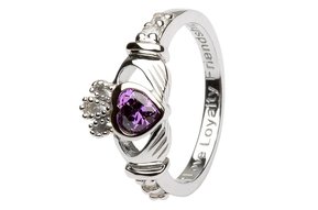 Ring: SS Clad Feb Amethyst
