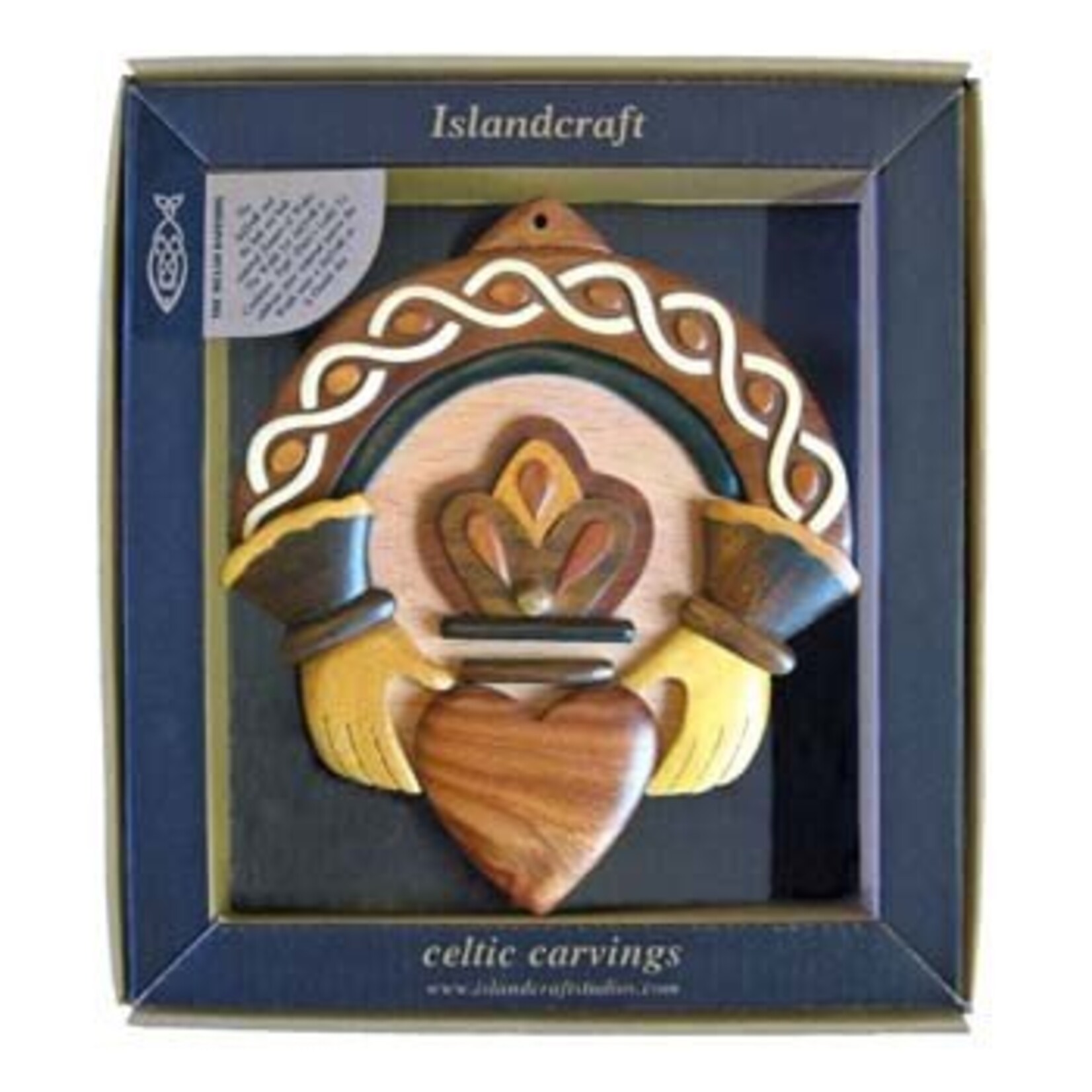 Clara Plaque: Wood Carved Claddagh *