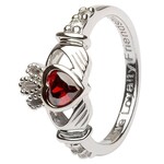 Ring: SS Clad Jan Garnet