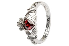 Ring: SS Clad Jan Garnet