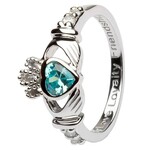 Ring: SS Clad Mar Aquamarine