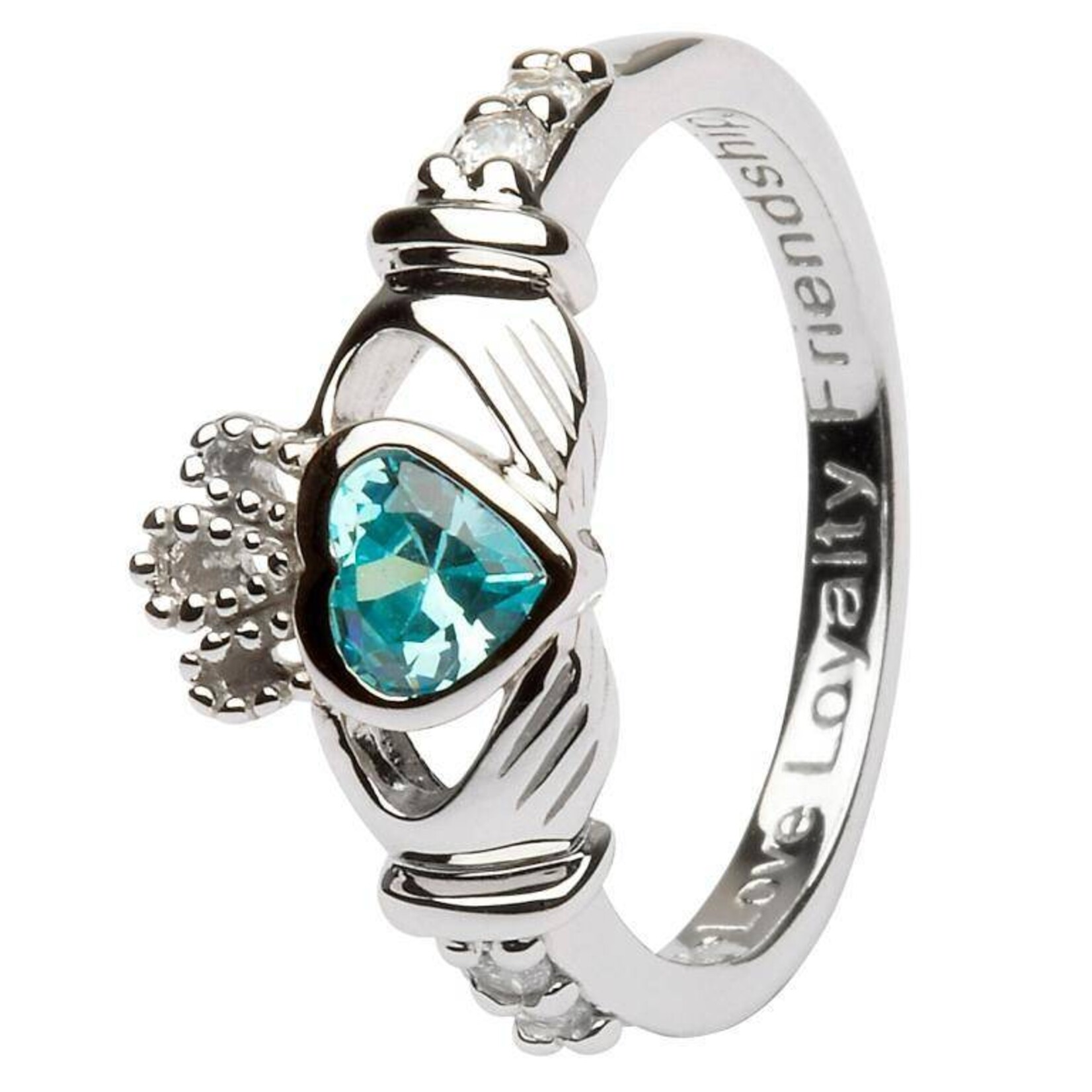 Ring: SS Clad Mar Aquamarine
