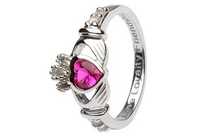 Ring: SS Clad Jul Ruby