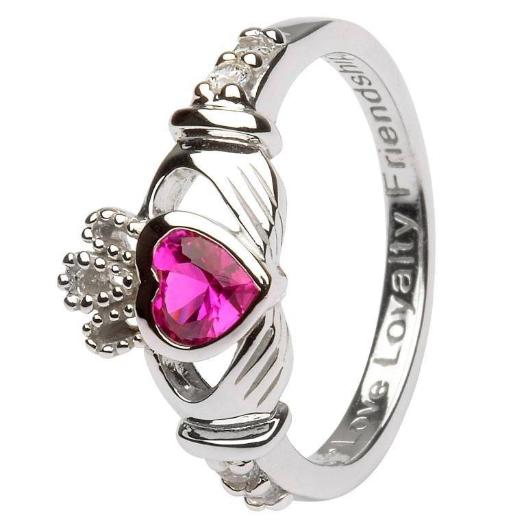 Shanore Ring: SS Clad Jul Ruby
