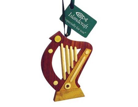 Ornament: Wood Harp