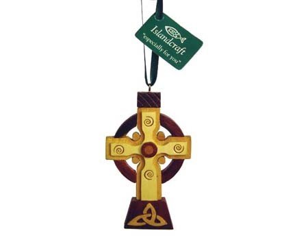 Ornament: Wood Irish High Cross