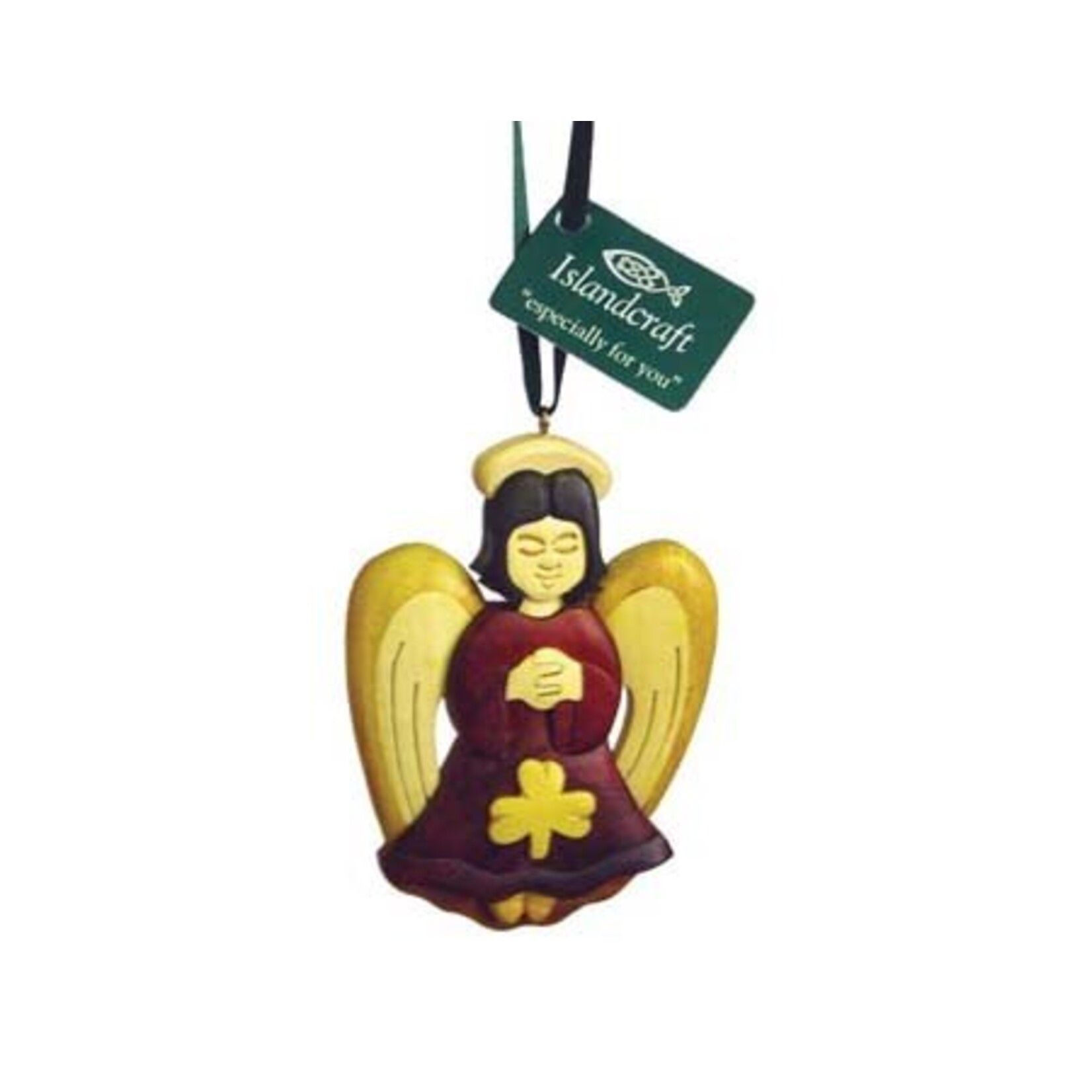 Ornament: Wood Celtic Angel