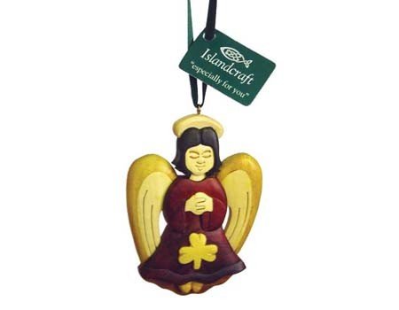 Ornament: Wood Celtic Angel